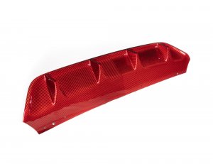 Alfa Romeo Stelvio Rear Diffuser - Carbon Fiber - Quadrifoglio Model - Red Candy